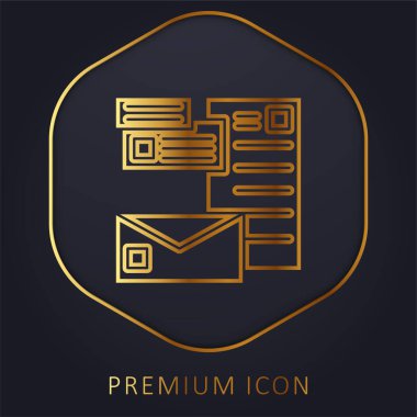 Branding golden line premium logo or icon clipart