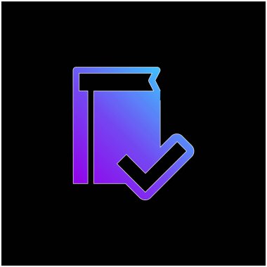 Kitap Doğrulama Arayüzü Sembol mavi gradyan vektör simgesi