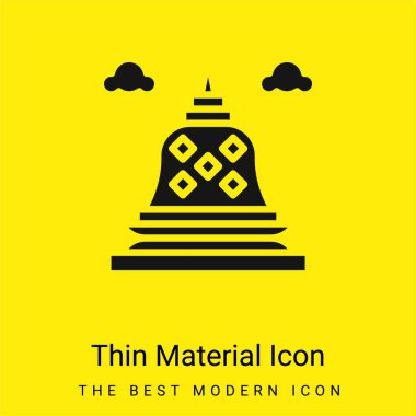 Borobudur minimal bright yellow material icon clipart