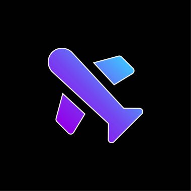 Uçak mavi gradyan vektör simgesi