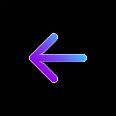 Ok mavi eğimli vektör simgesi