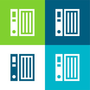 Arşivler Düz 4 renk minimal simge kümesi