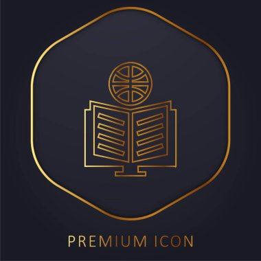 Altın satır premium logosu ya da simgesi