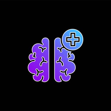 Beyin mavisi gradyan vektör simgesi