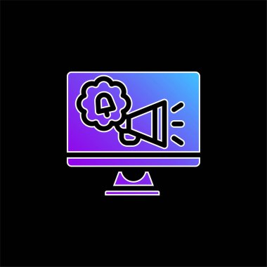 Mavi gradyan vektör simgesi reklam ediliyor