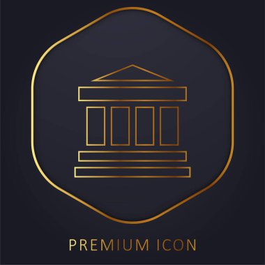 Banka altın hat premium logosu veya simgesi