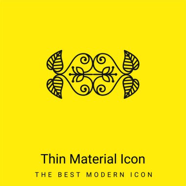 Beautiful Floral Design minimal bright yellow material icon clipart