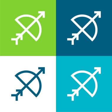 Okçuluk Düz Renk en düşük simge kümesi