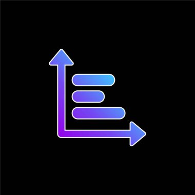 Çubuk Mavi Gradyan vektör simgesi