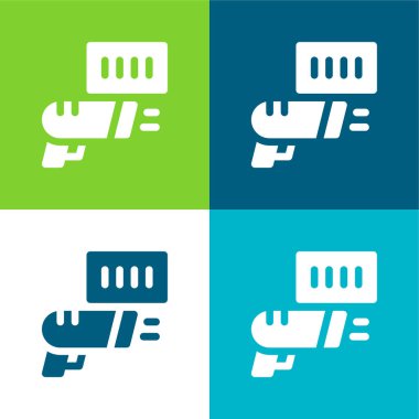 Barkod Düz 4 renk en küçük simge kümesi