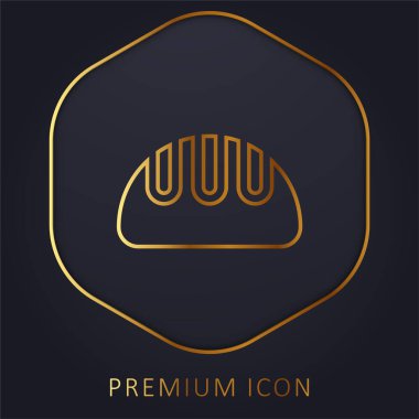 Ekmek altın çizgisi prim logosu veya simgesi