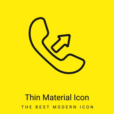 Answer A Call Interface Symbol Of Auricular With An Arrow minimal bright yellow material icon clipart