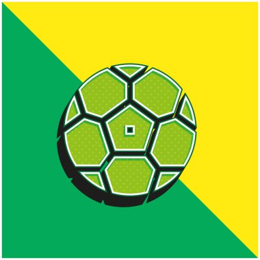 Top Yeşil ve Sarı modern 3D vektör simgesi logosu