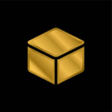 3d altın kaplama metalik simge veya logo vektörü