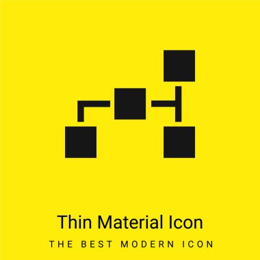Siyah Kareler Şemayı Engelliyor Asgari parlak sarı malzeme simgesi