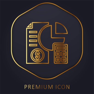 Altın çizgi prim logosunu ya da simgesini analiz et