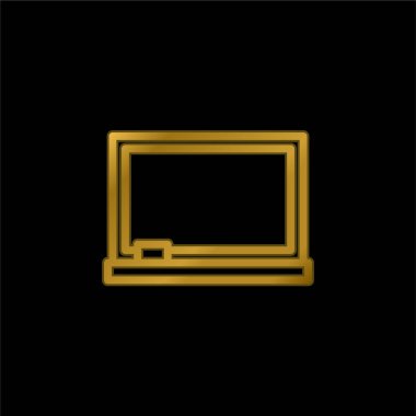 Karatahta altın kaplama metalik simge veya logo vektörü