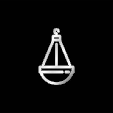 Sepet gümüş kaplama metalik simge