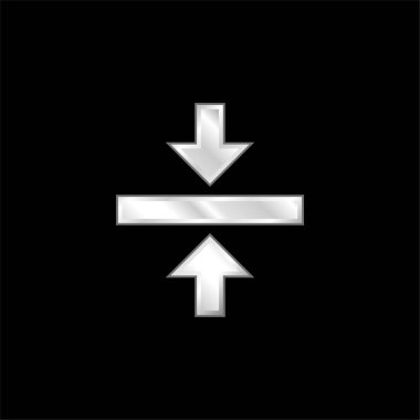 Gümüş kaplama metalik simgeyi hizala