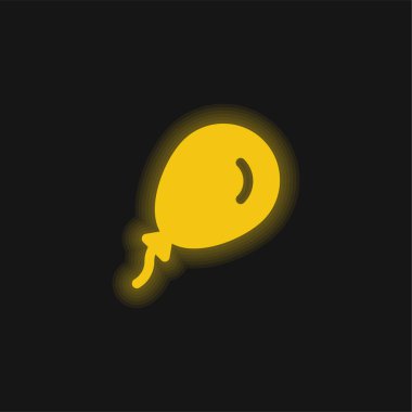 Balon sarısı parlak neon simgesi