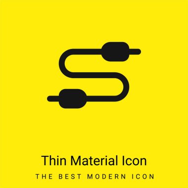 Audio Jack minimal bright yellow material icon clipart