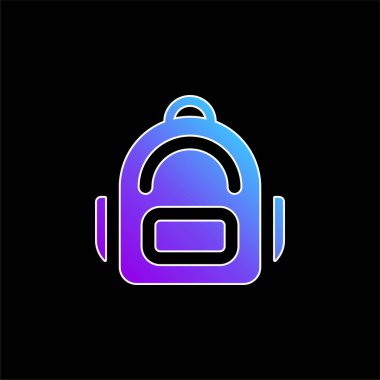 Sırt çantası mavi gradyan vektör simgesi