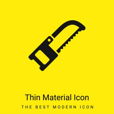 Band Saw minimal bright yellow material icon clipart