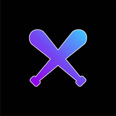 Yarasa mavi eğimli vektör simgesi