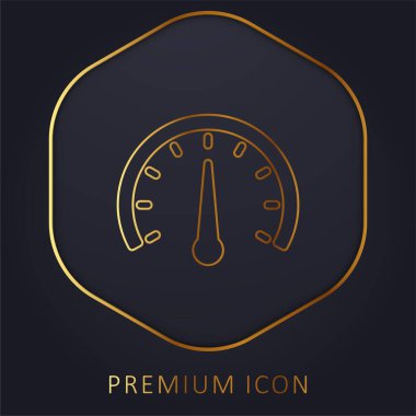 Barometer golden line premium logo or icon clipart