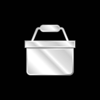 Sepet gümüş kaplama metalik simge