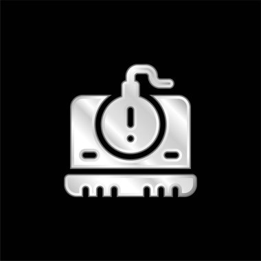 Bomba gümüş kaplama metalik simge