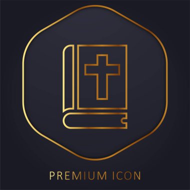 İncil altın çizgisi logosu veya simgesi