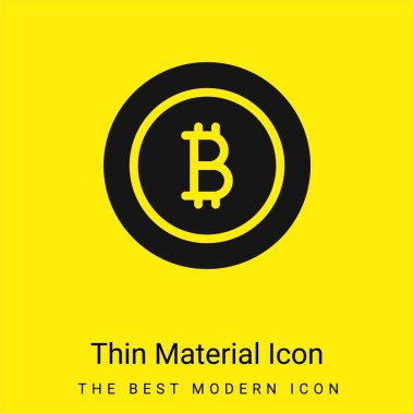 Bitcoin en az parlak sarı madde simgesi