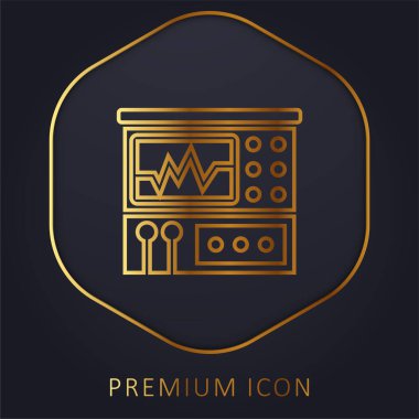 Analyzer golden line premium logo or icon clipart