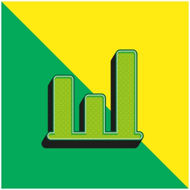 Analizler yeşil ve sarı modern 3d vektör simgesi logosu