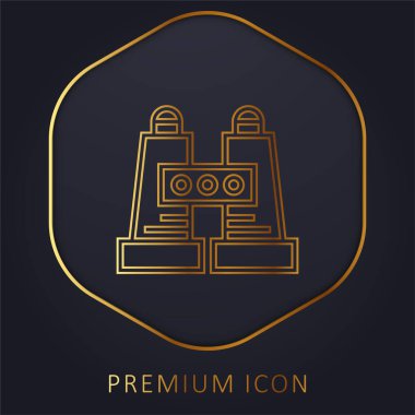 Dürbün altın çizgi prim logosu veya simgesi