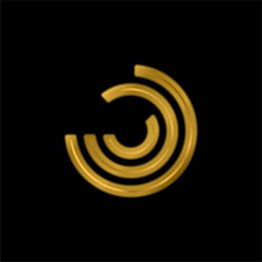 Analiz altın kaplama metalik simge veya logo vektörü