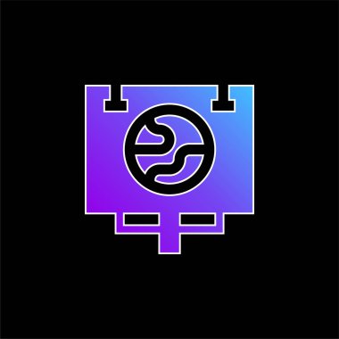 Billboard mavi gradyan vektör simgesi