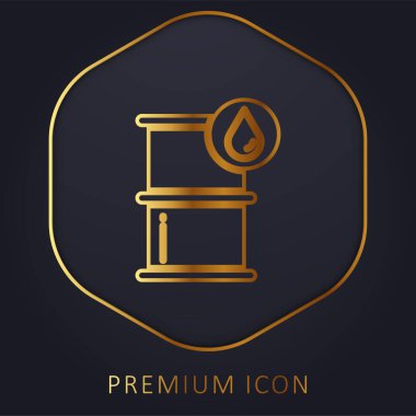 Fıçı altın çizgi prim logosu veya simgesi