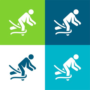 Kaza Düz 4 renk en küçük simge kümesi