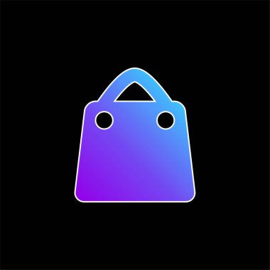 Mavi torba gradyan vektör simgesi