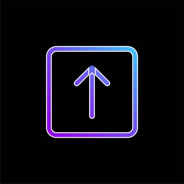 Arrow Yukarı mavi eğimli vektör simgesi