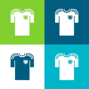 Bir Futbolcunun Siyah Tişörtü Düz 4 renk minimal simgesi