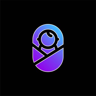 Bebek mavisi gradyan vektör simgesi