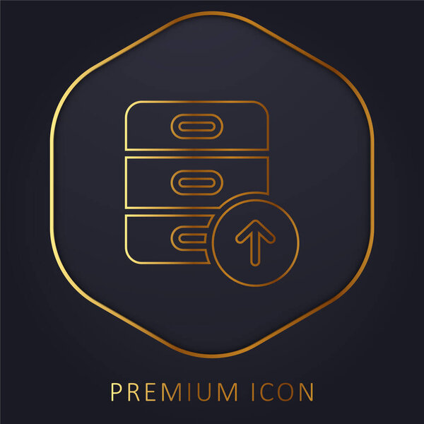 Archive golden line premium logo or icon
