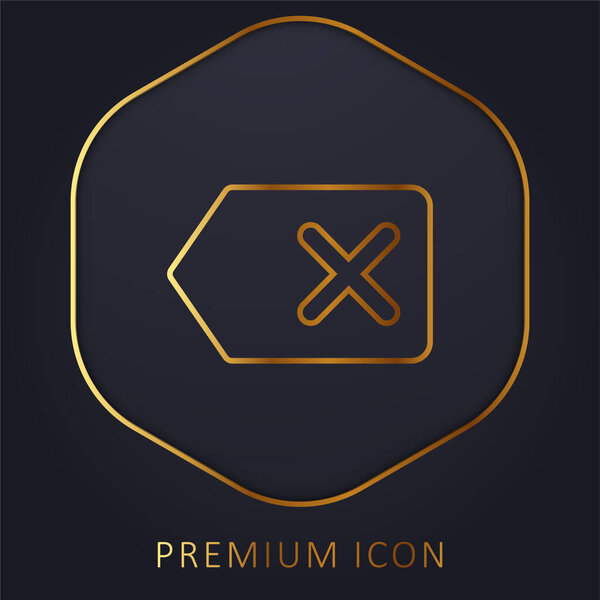 Backspace golden line premium logo or icon