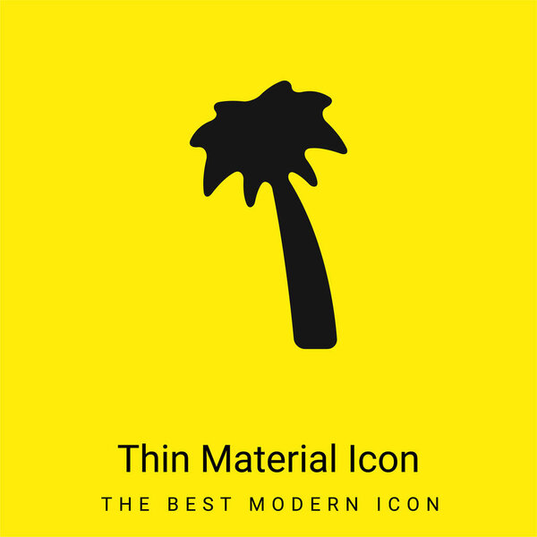 Black Palm Tree minimal bright yellow material icon