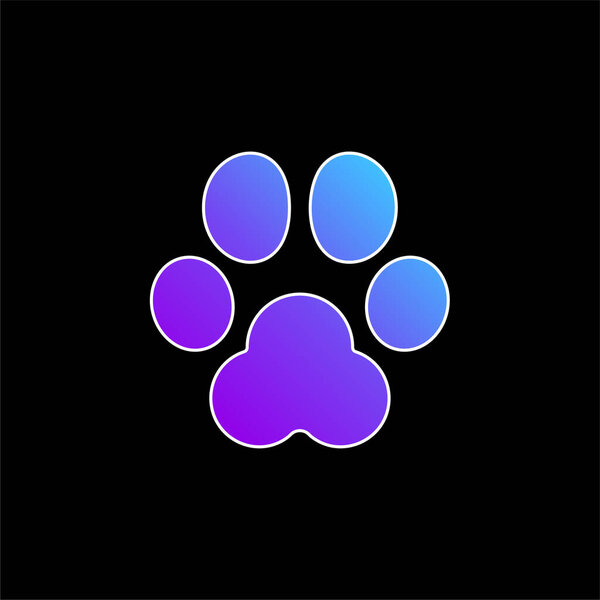 Animal Track blue gradient vector icon