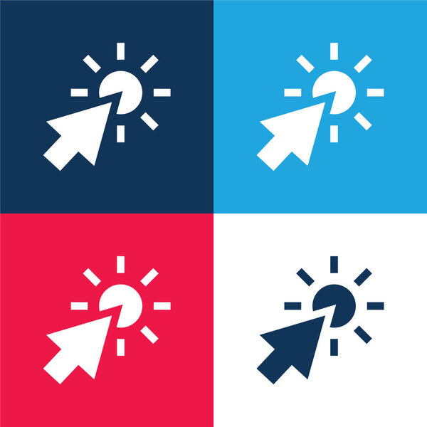 Стрелка синий и красный четыре цвета минимальный набор значков