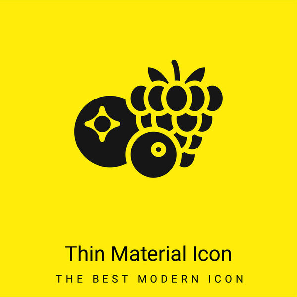 Berries minimal bright yellow material icon